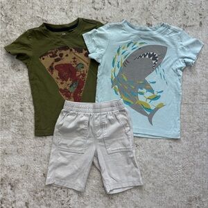 Tea Collection Lot - Graphic Tees (2) + Playwear Shorts